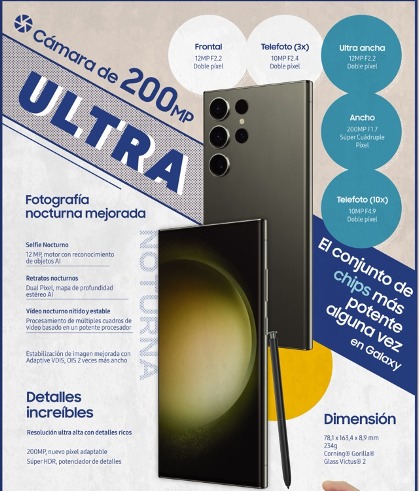 <strong>[Infografía] Galaxy S23 Ultra: máxima potencia, cámara épica</strong>