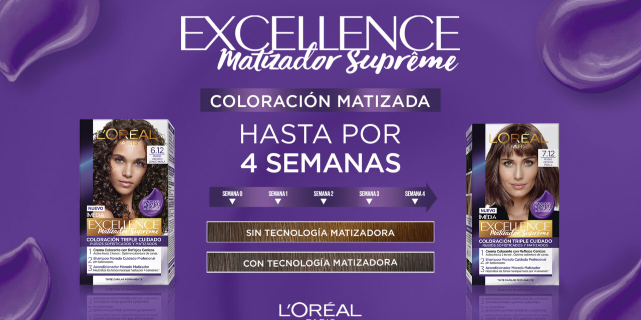 Mantén la calma y combate los tonos naranjas con Excellence Matizador Supreme de L’Oréal Paris