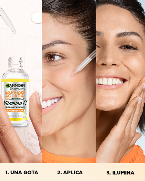 Dile adiós a la manchas de tu rostro con Express Aclara Serum de Garnier