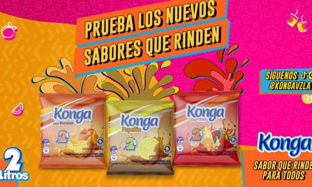 Konga refresca a los venezolanos con sus nuevos sabores de tizana, durazno y papelón