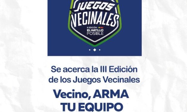 La Alcaldía del Hatillo inicia proceso de inscripción para la III edición de los Juegos Vecinales