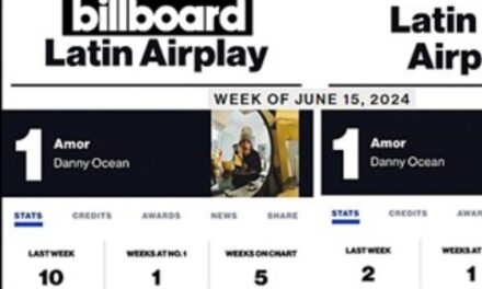 Danny Ocean alcanza el #1 en el Latin Airplay de Billboard en Estados Unidos con “AMOR”