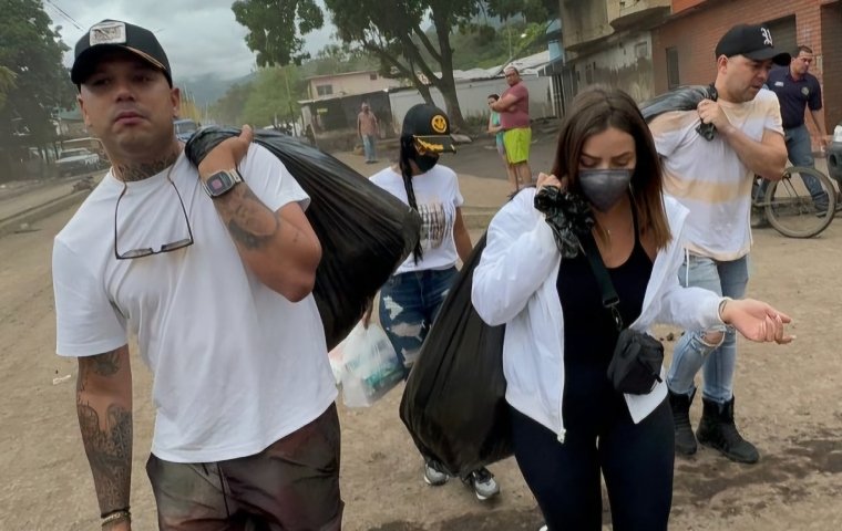 Yuli Zeraoidex y José «Bandy» Laverde movilizaron ayuda para Cumanacoa, tras inundaciones