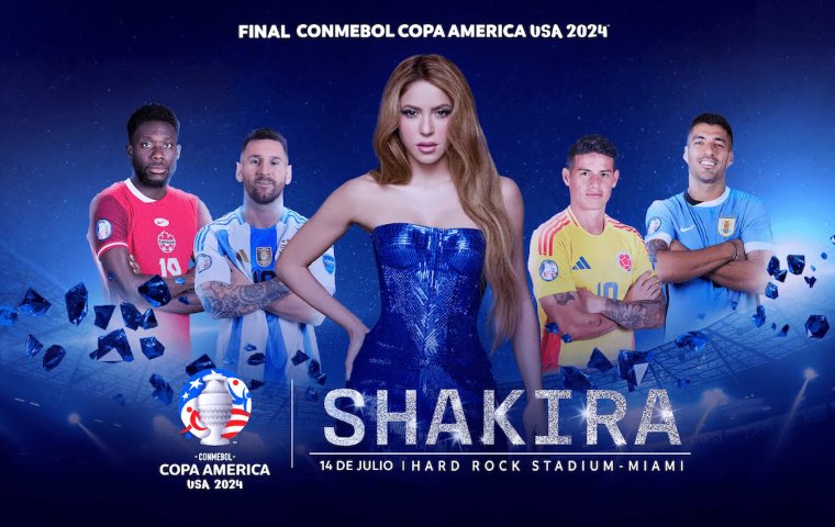 La superestrella global Shakira se presentará en la final de la CONMEBOL Copa América USA 2024™