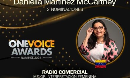 Locutora comercial venezolana nominada a los «One Voice Awards»