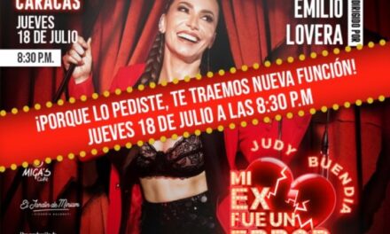 Judy Buendia vuelve con “Mi ex fue un error” al Centro Cultural Chacao tras dos exitosas funciones