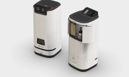LG presenta un robot de servicio, tipo puerta con Inteligencia Artificial para hostelería y atención medica