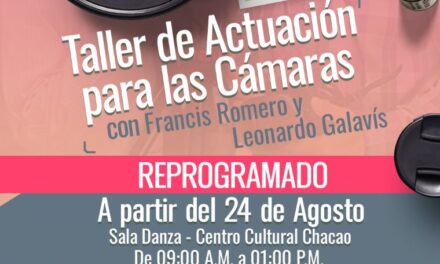 El «Taller de actuación para las cámaras» llega al Centro Cultural Chacao como parte de su oferta formativa
