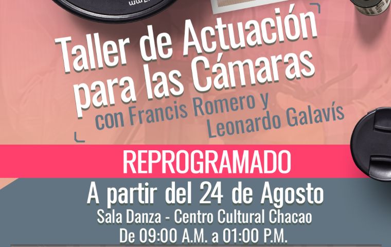 El «Taller de actuación para las cámaras» llega al Centro Cultural Chacao como parte de su oferta formativa