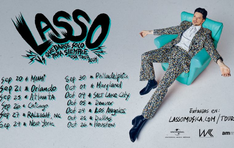 Lasso esta listo para arrancar su primera gira por Estados Unidos este viernes
