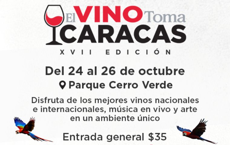 ¡A deleitarse! “El Vino Toma Caracas” el próximo 24, 25 y 26 de octubre