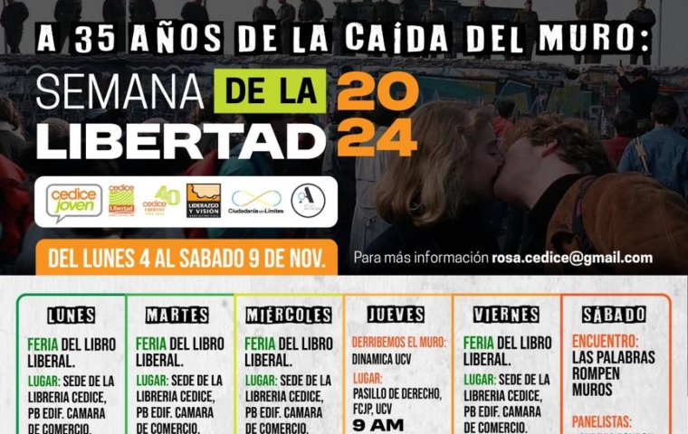 Cedice conmemora la Semana de la Libertad con motivo de los 35 años de la caída del Muro de Berlín