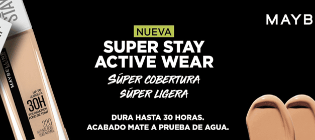 Hasta 30 horas sin transferencias de color con la nueva SuperStay ActiveWear Foundation de Maybelline New York
