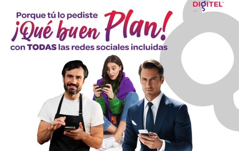Digitel incluye todas las redes sociales en sus Planes Inteligente Plus