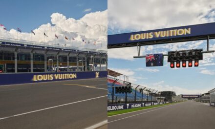 Louis Vuitton, patrocinador principal del Gran Premio de Australia 2025 de Fórmula 1 en Melbourne, presenta un nuevo logotipo creativo especialmente diseñado para su señalización en pista