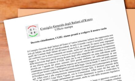 Decreto de ciudadanía, CGIE: Estamos preparados para desempeñar nuestro papel