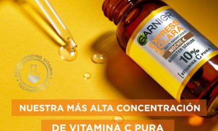 Garnier presenta el nuevo Express Aclara Booster Serum Noche con 10% de Vitamina C Pura de origen natural