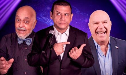 Emilio Lovera, El Che Gaetano, & Claudio Nazoa en espectáculo del año
