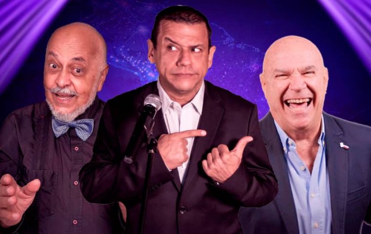 Emilio Lovera, El Che Gaetano, & Claudio Nazoa en espectáculo del año