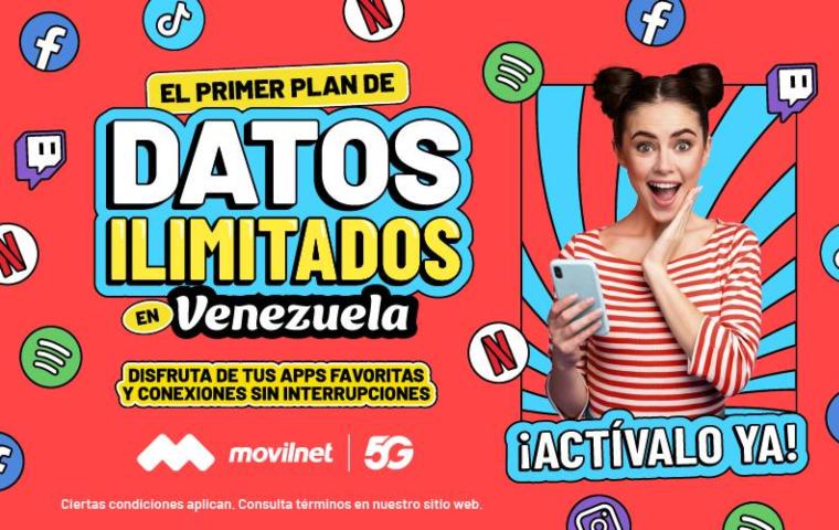 Un millón de conexiones: Movilnet lanza primer Plan de Datos Ilimitados del país