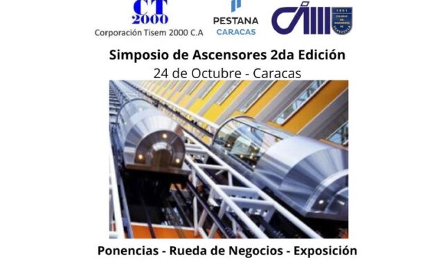 Simposio de Ascensores 2da edición, se realizará en el Hotel Pestana el próximo 24 de Octubre