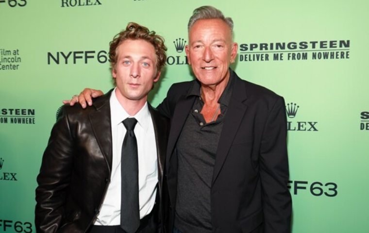 Springsteen y Jeremy Allen White juntos en el Festival de Cine de Nueva York por el estreno de Springsteen: música de ninguna parte