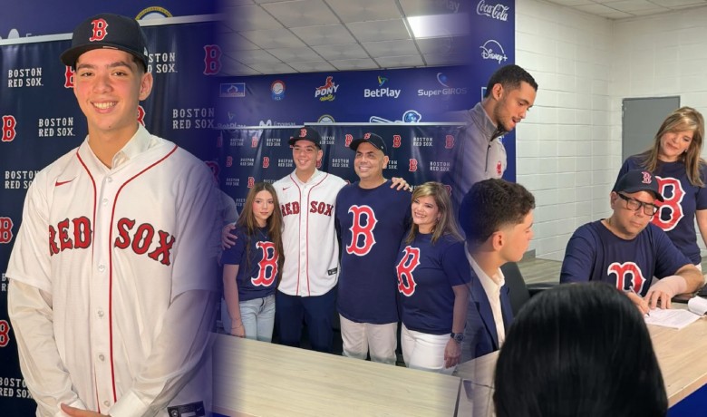 De Colombia a una de las franquicias más legendarias del béisbol: Harry Canedo firma con los Boston Red Sox