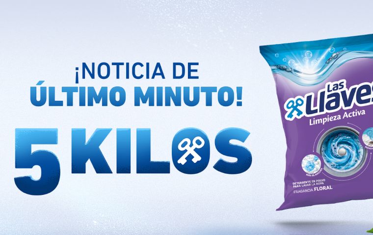 Las Llaves Limpieza Activa ahora en presentación de 5 kilos