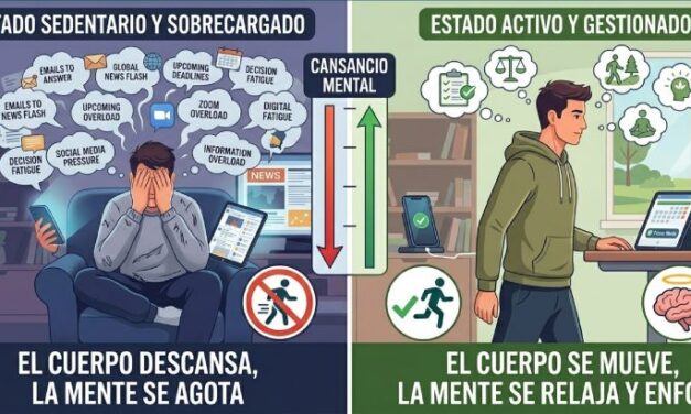 Por qué el descanso pasivo y el sedentarismo no eliminan el cansancio mental moderno