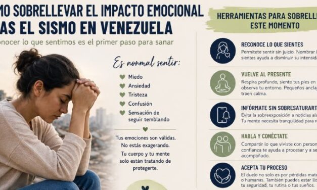 Cómo sobrellevar el impacto emocional tras terremoto en Venezuela