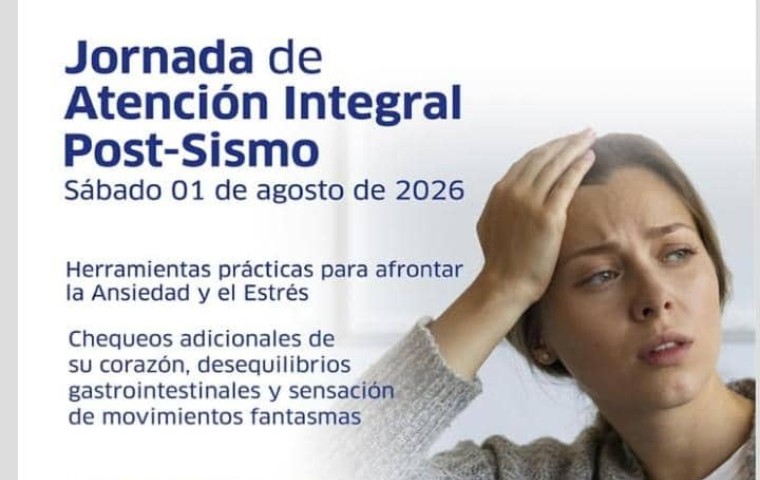 Jornada de Atención Integral Post-Sismo aportará herramientas para manejo de la ansiedad y el estrés
