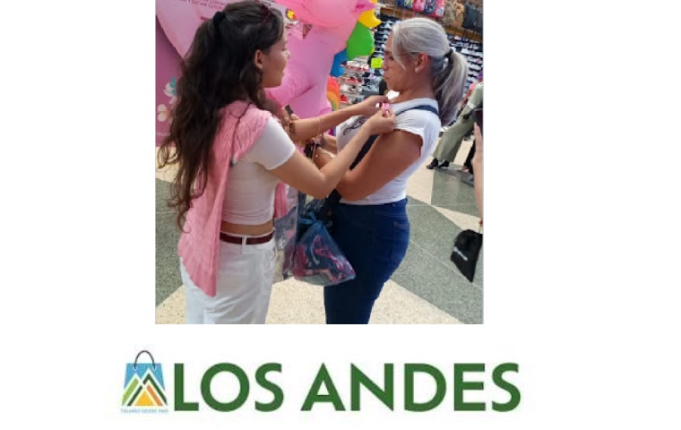 Telares Los Andes cierra el Mes Rosa en El Cementerio y regala premios con su ruleta de la suerte